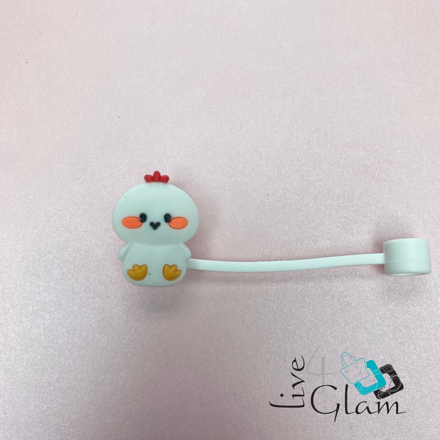 Chicken Large Straw Cover, Color: White