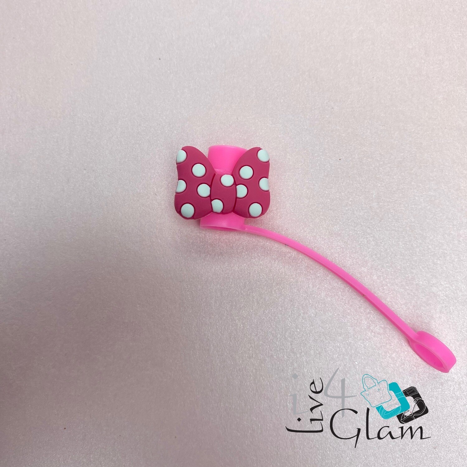 Pink Straw Cover Bow, Style: Style 1
