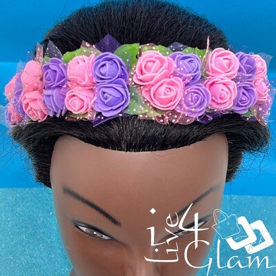 Pink and Purple Head Garland