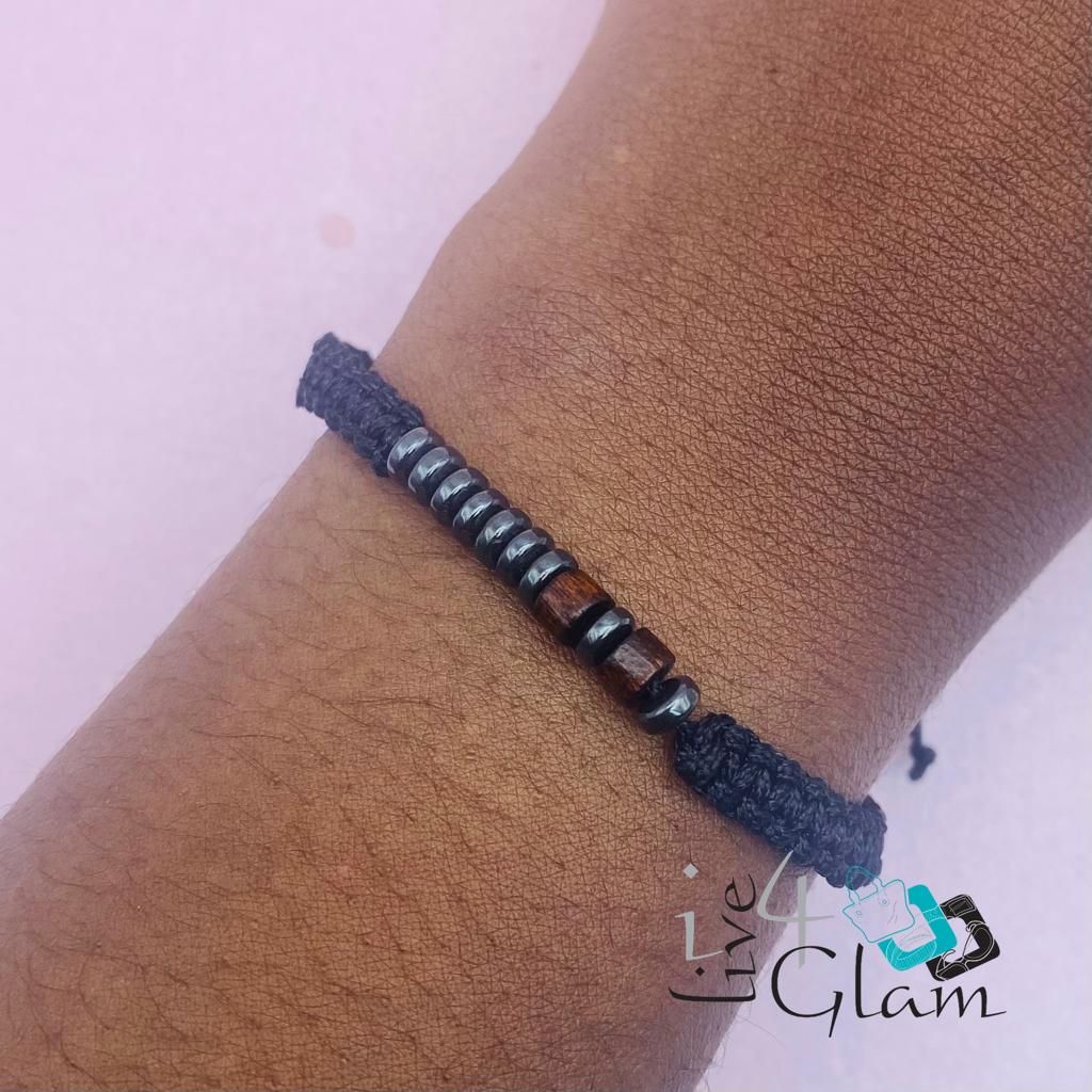 Morse Code Pull String Bracelet, Style: Aries