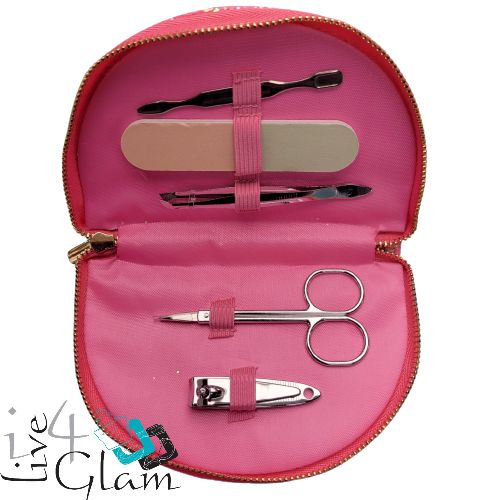 Glitter Cosmetic Bag, Color: Pink