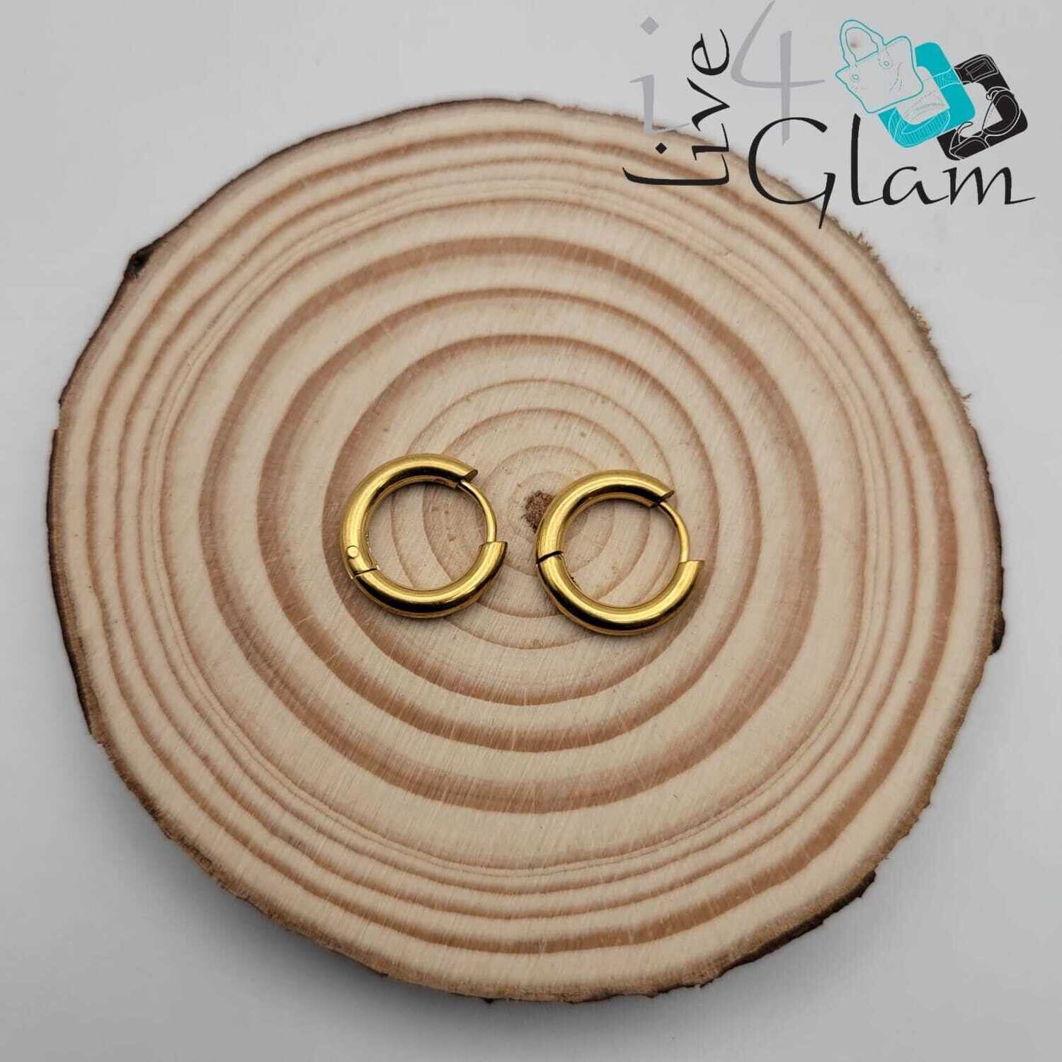 Stainless Steel XS Hoop, Color: Gold