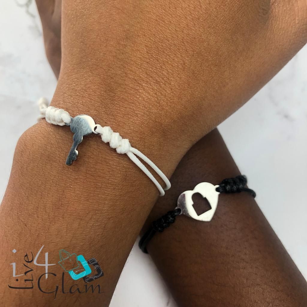 His and Her Bracelet Magnetic, Color: Lock/Key