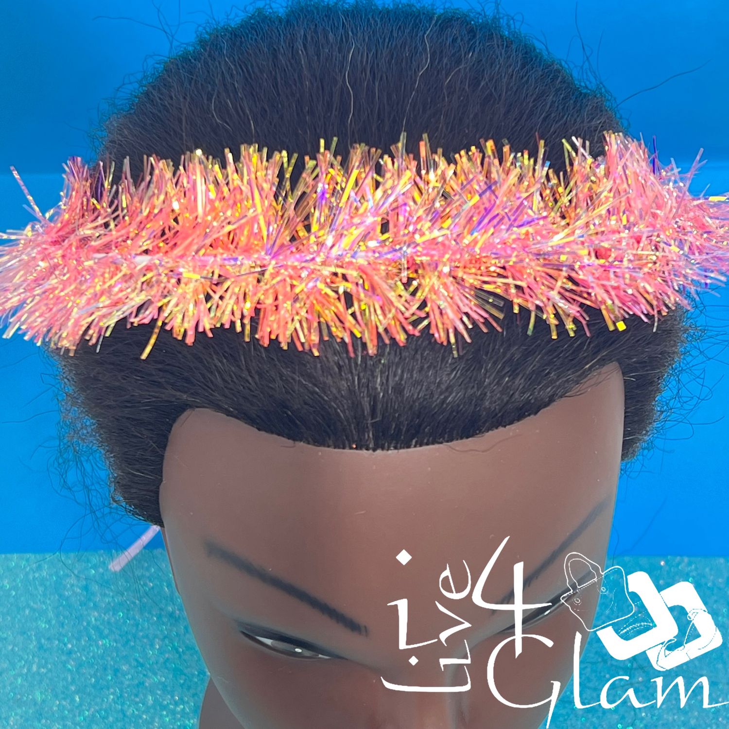 Tinsel Head Garland, Color: Light Pink
