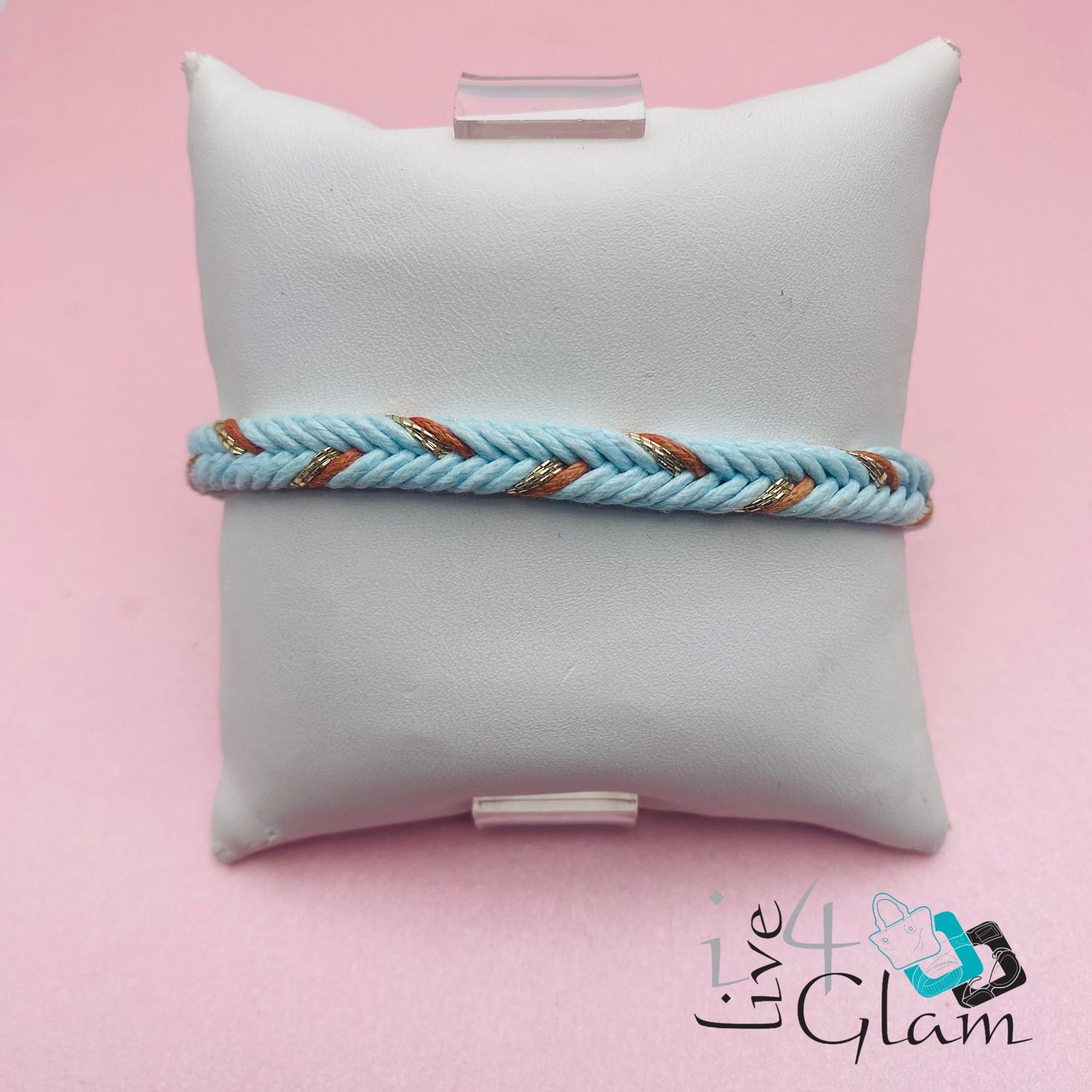 Fabric Pull String Bracelet, Color: Blue