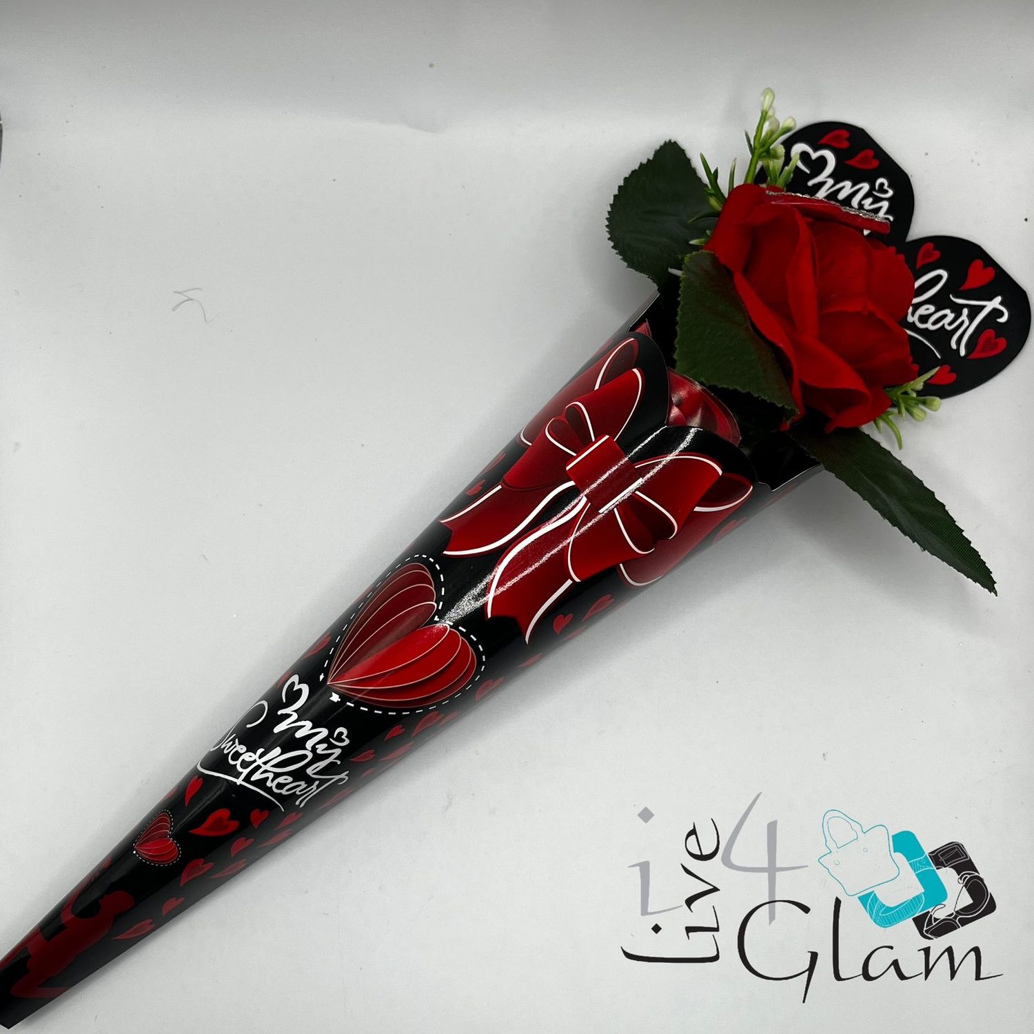 Single Valentine&#39;s Rose, Style: My Sweetheart Black