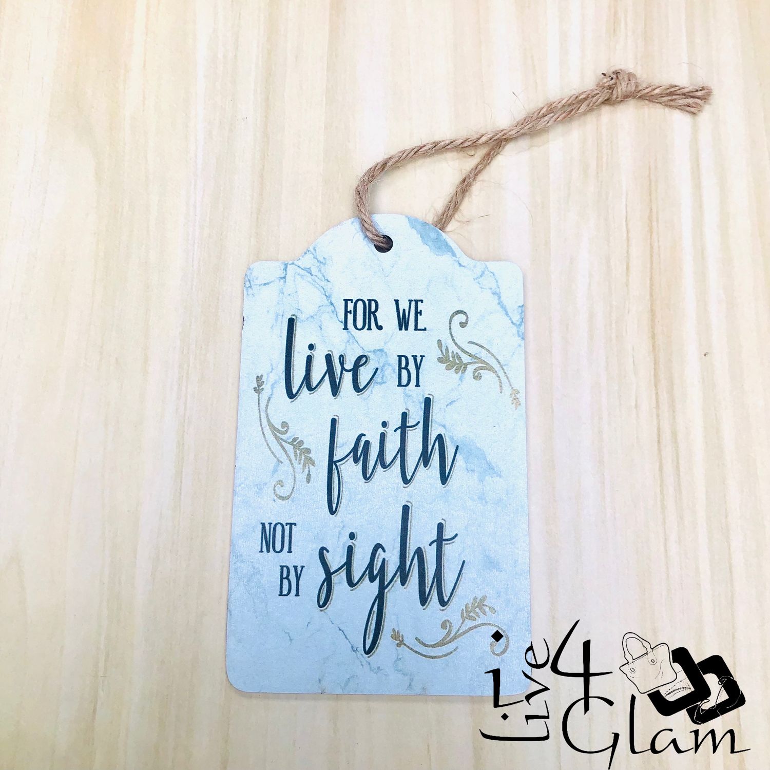 Scripture Plaque, Style: Live By Faith