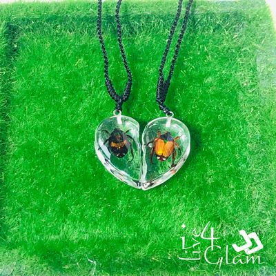 His/Hers Beetle Real Animal Necklace