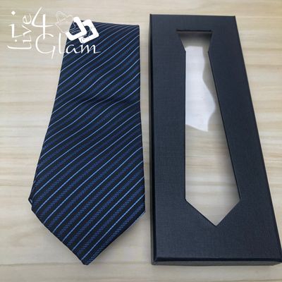 Men&#39;s Tie Navy Blue Diagonal Stripes