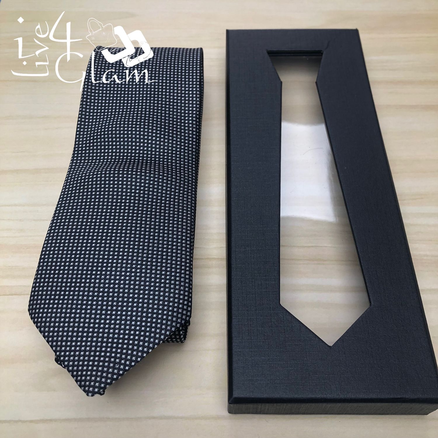 Men&#39;s Tie Gray/Black Pattern