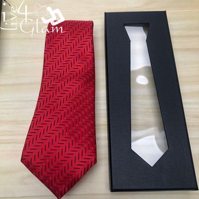 Men&#39;s Tie Red Chevron Pattern