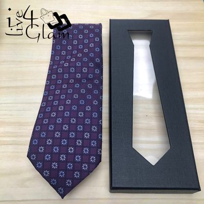 Men&#39;s Tie Purple w Flowers