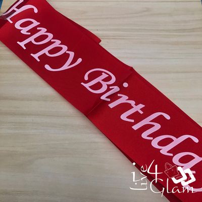 Birthday Sash Red/Pink