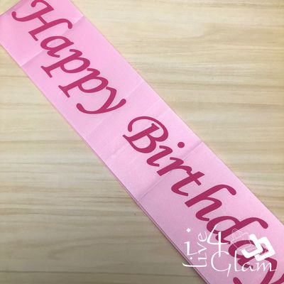 Birthday Sash Light Pink/Pink