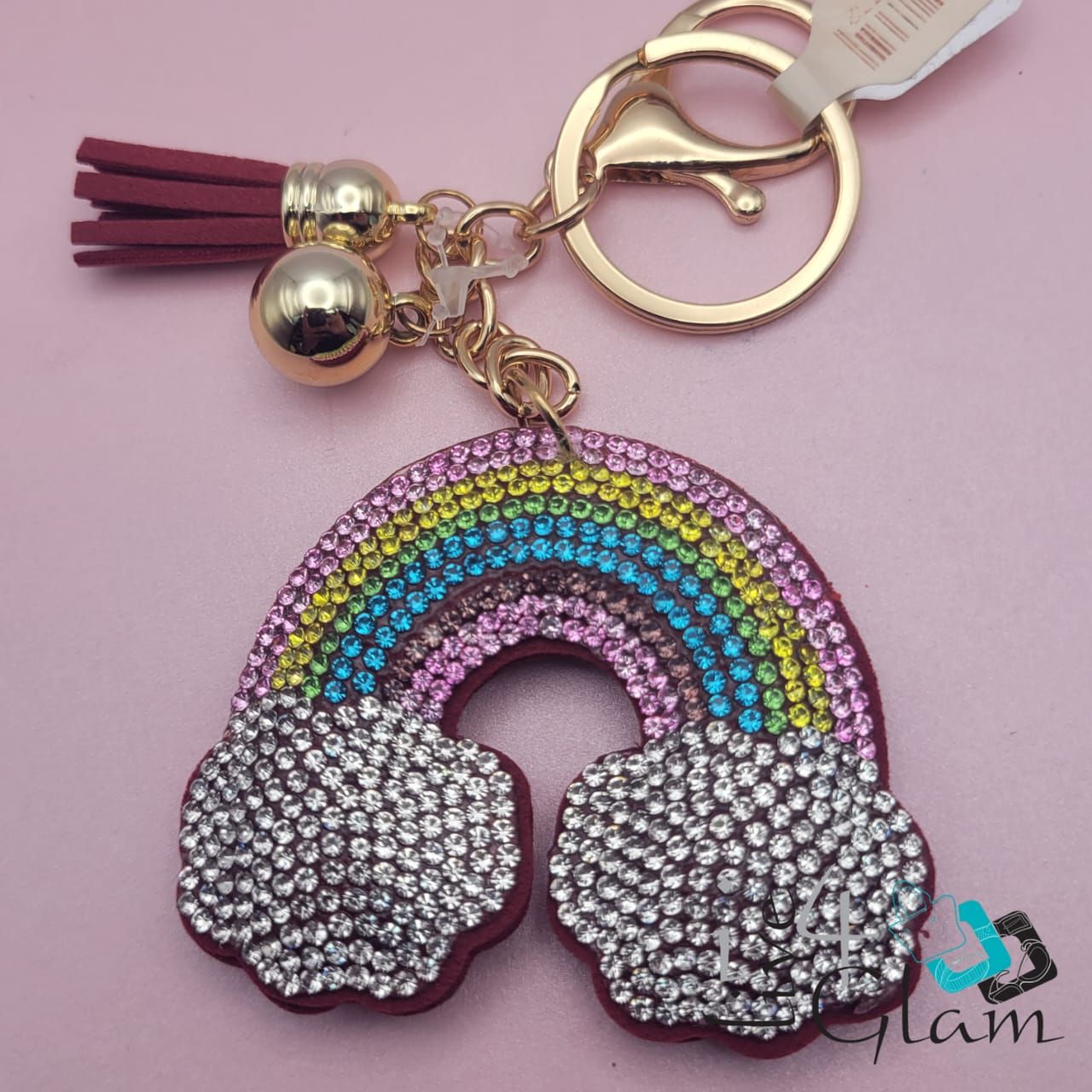 Glitter Keychain, Color: Rainbow
