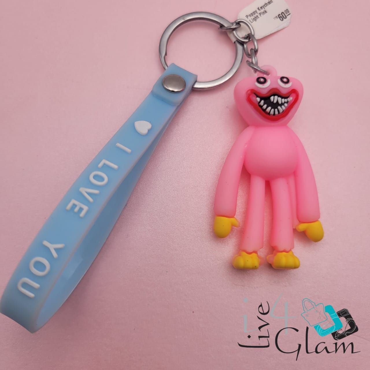 Poppy Keychain, Color: Light Pink