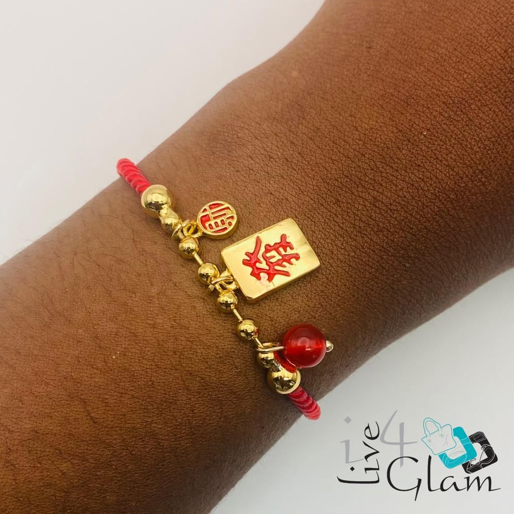Red Rope Bracelet, Color: Money