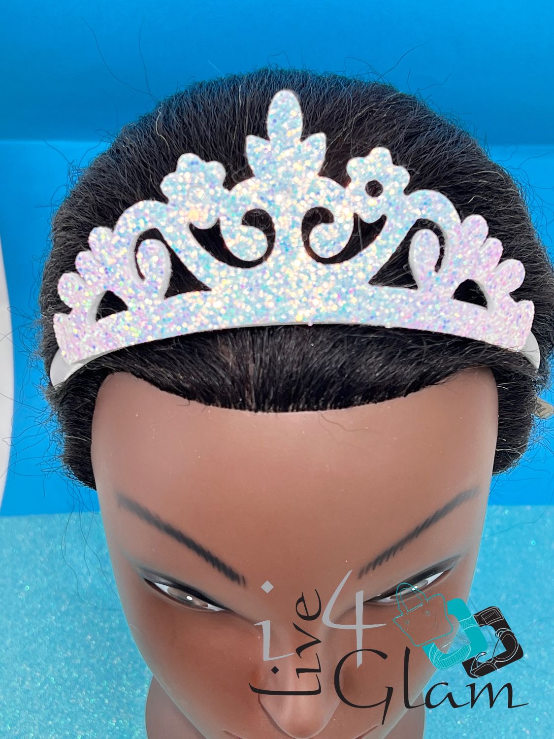 Kids Sequin Tiara, Color: White