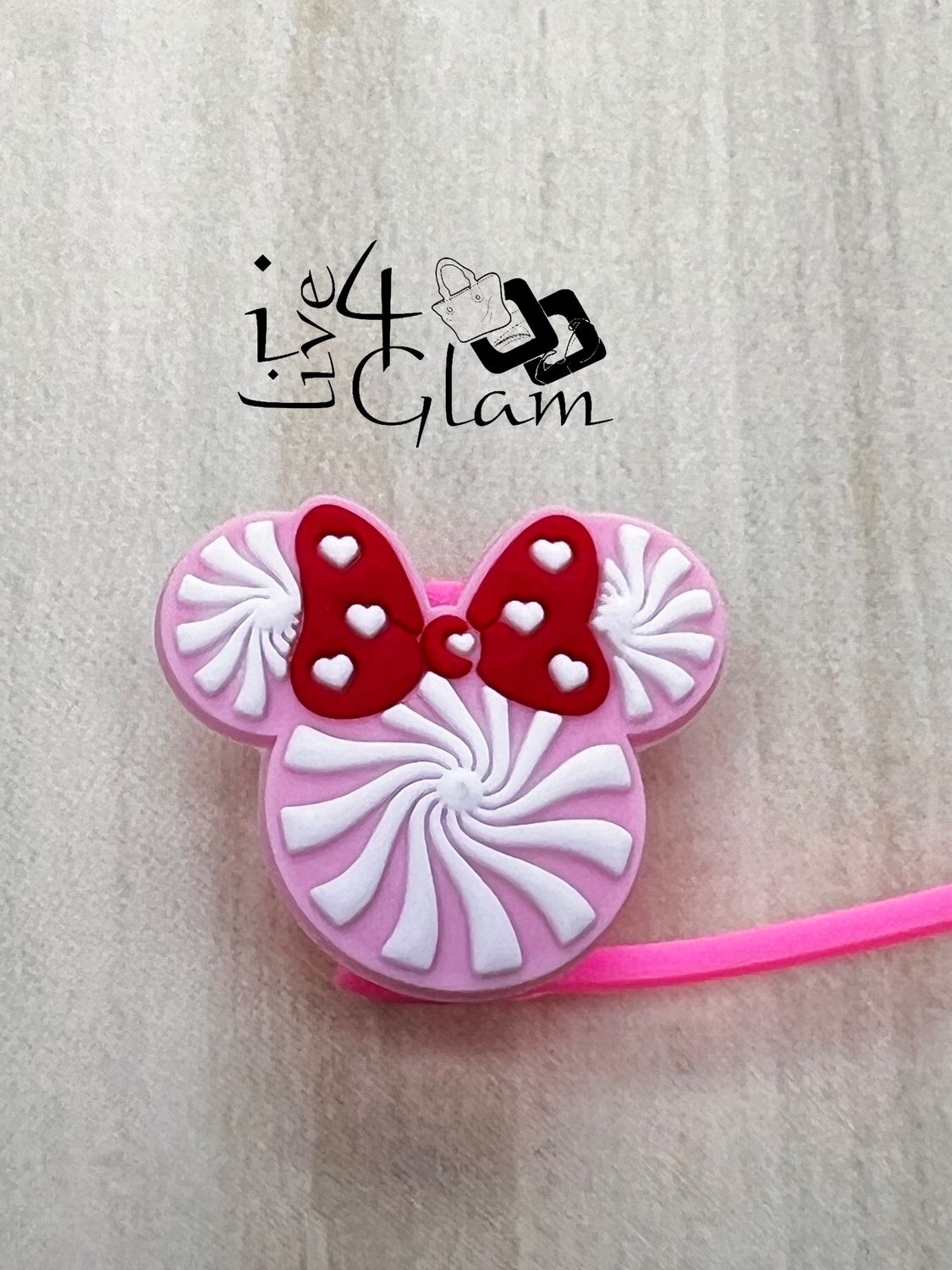 Mickey Silicone Straw Cover, Color: Pink