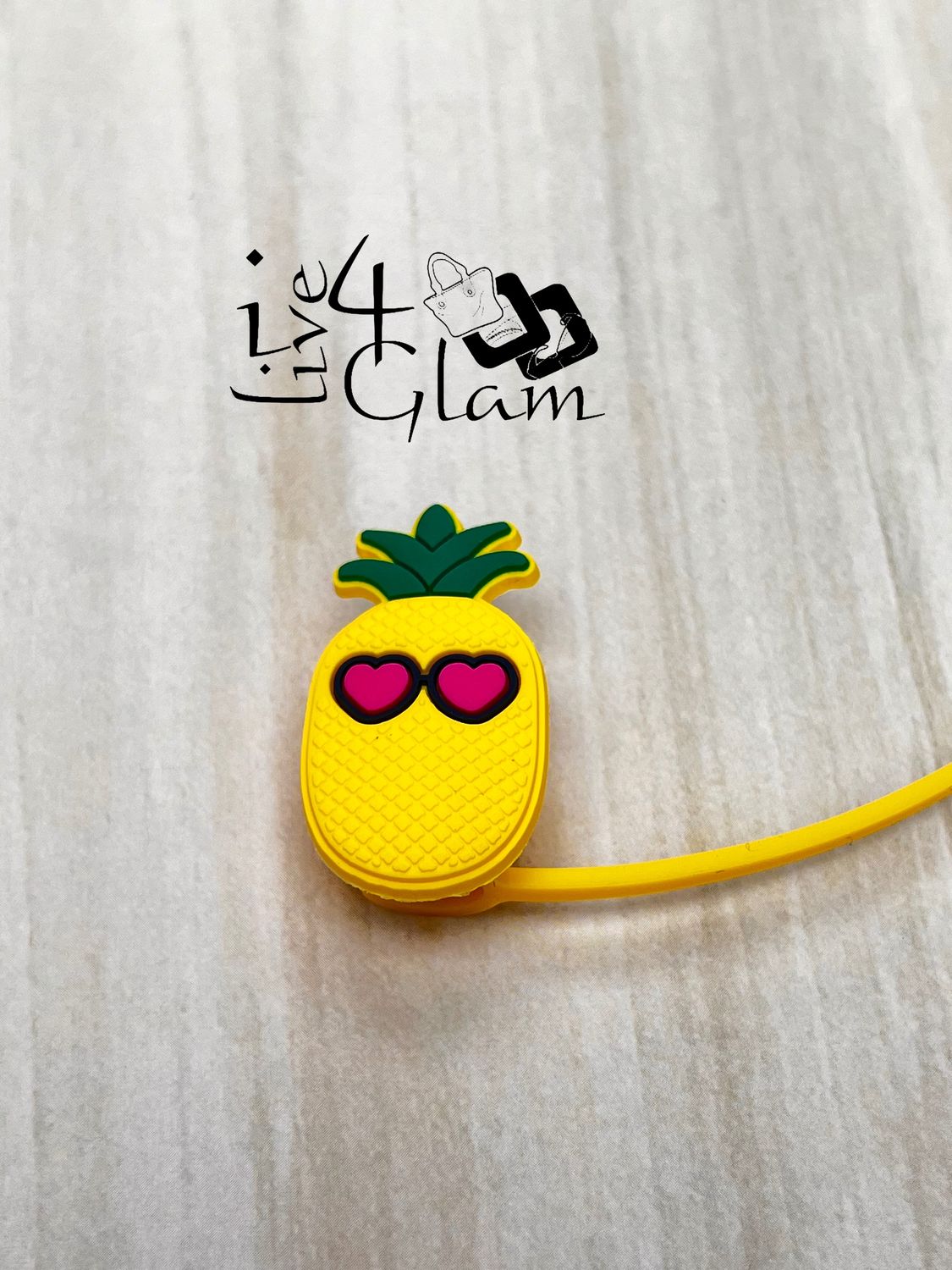Fruit Silicone Straw Cover, Style: Pineapple