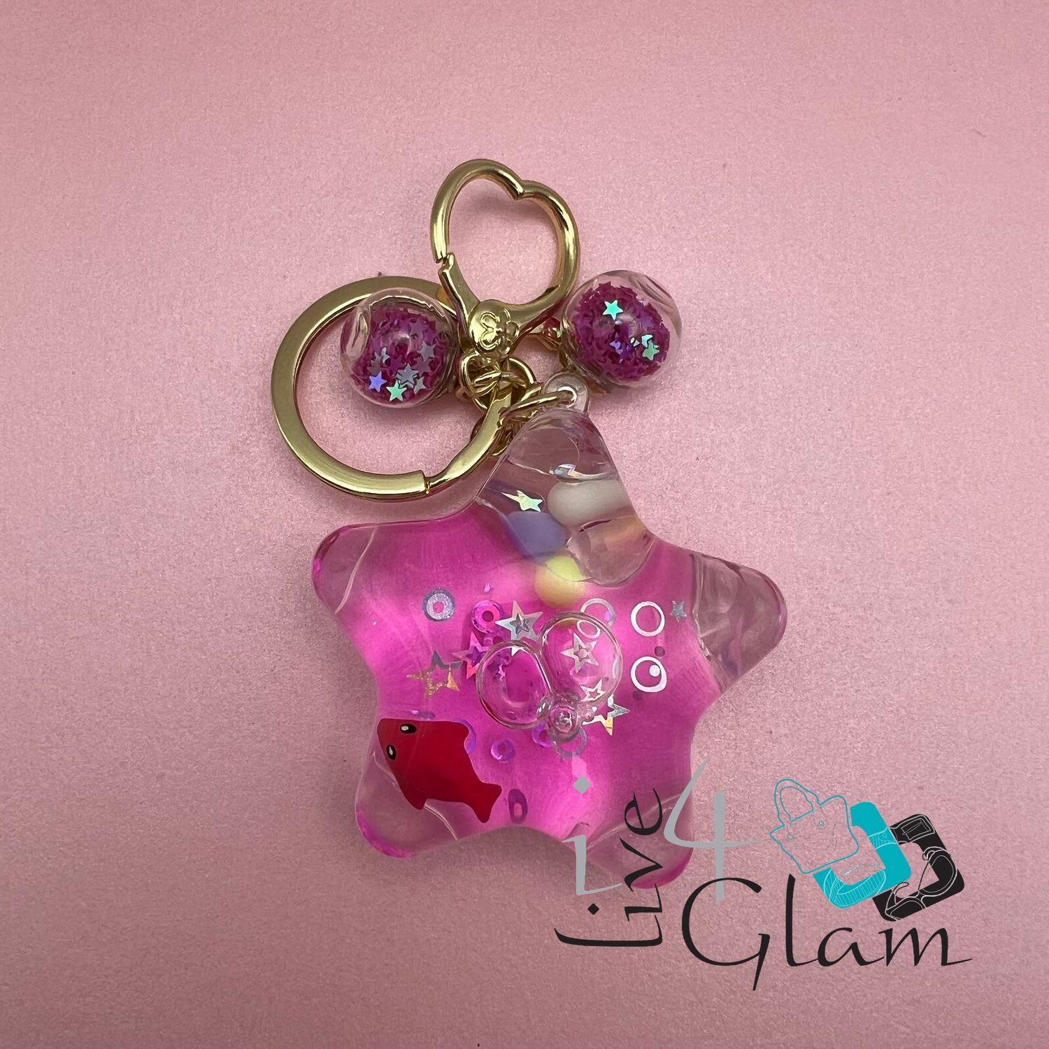 Star Key Chain, Color: Pink