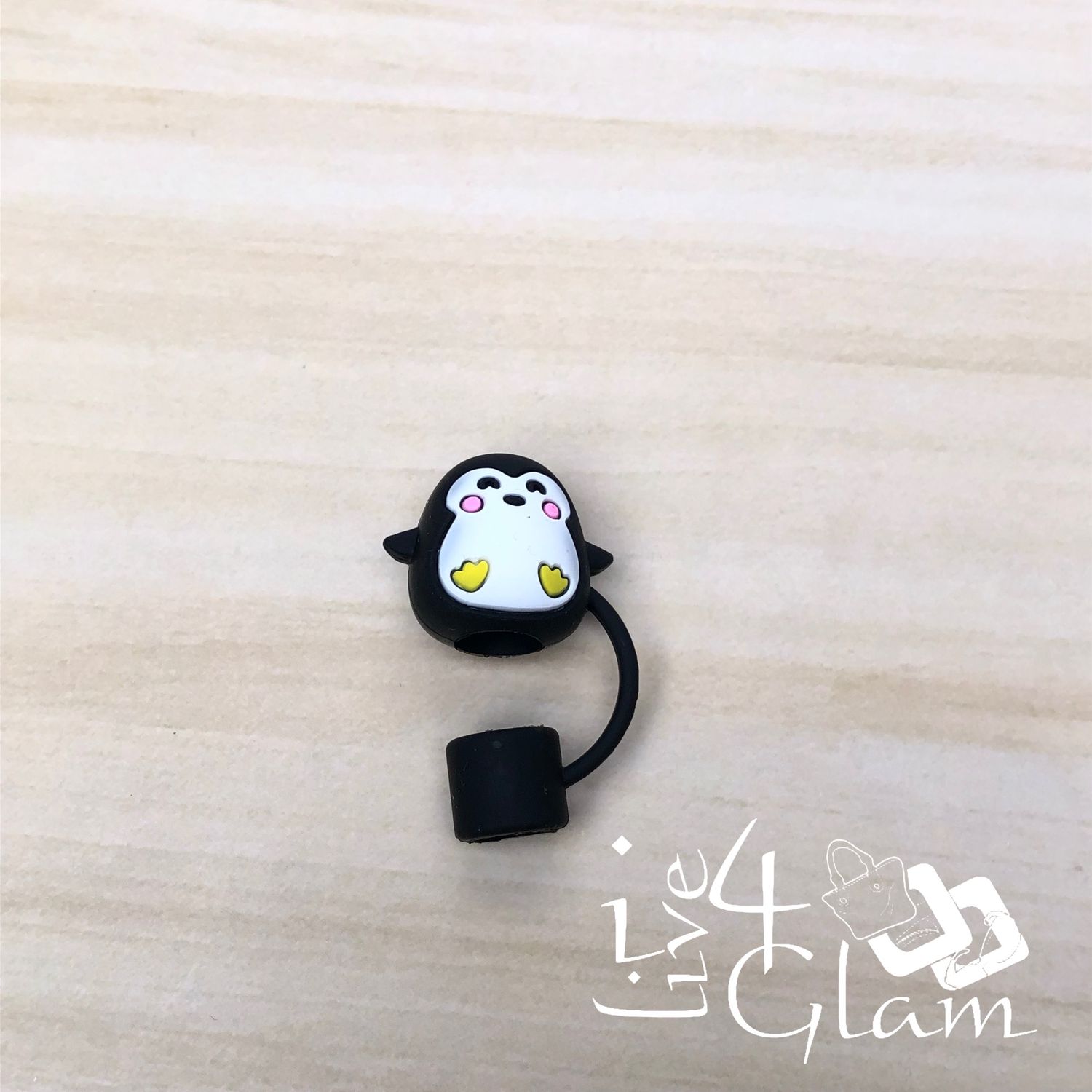 Penguin Large Straw Cover, Style: Black