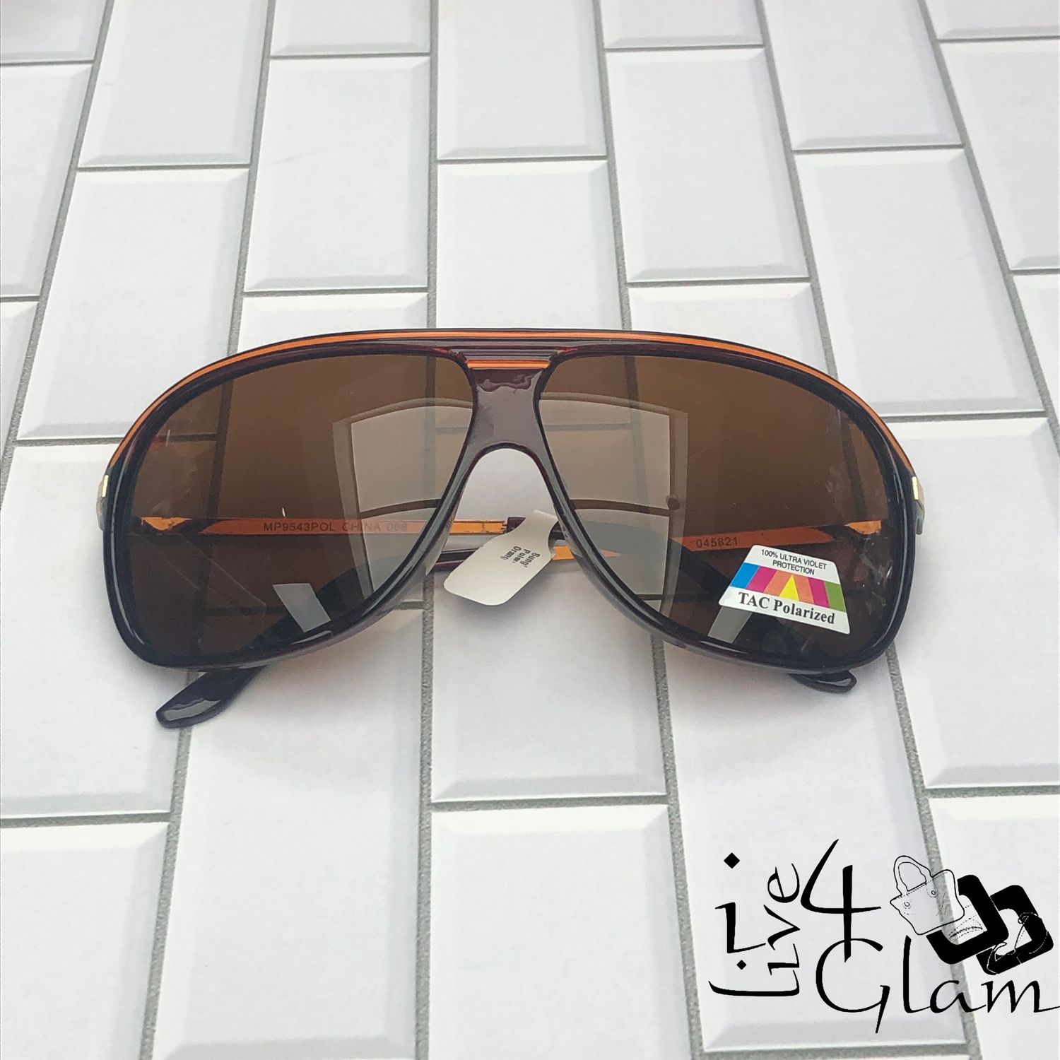 Sunglasses Tac Polarised Strip Orange