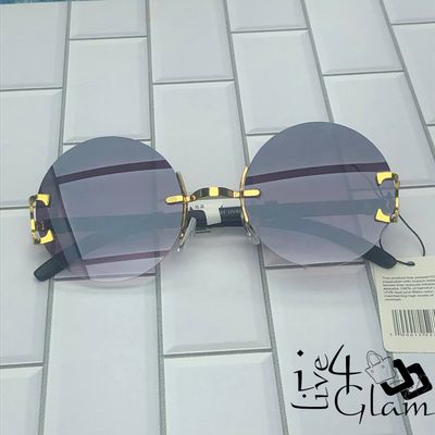 Circle Gold/Wood Sunglasses