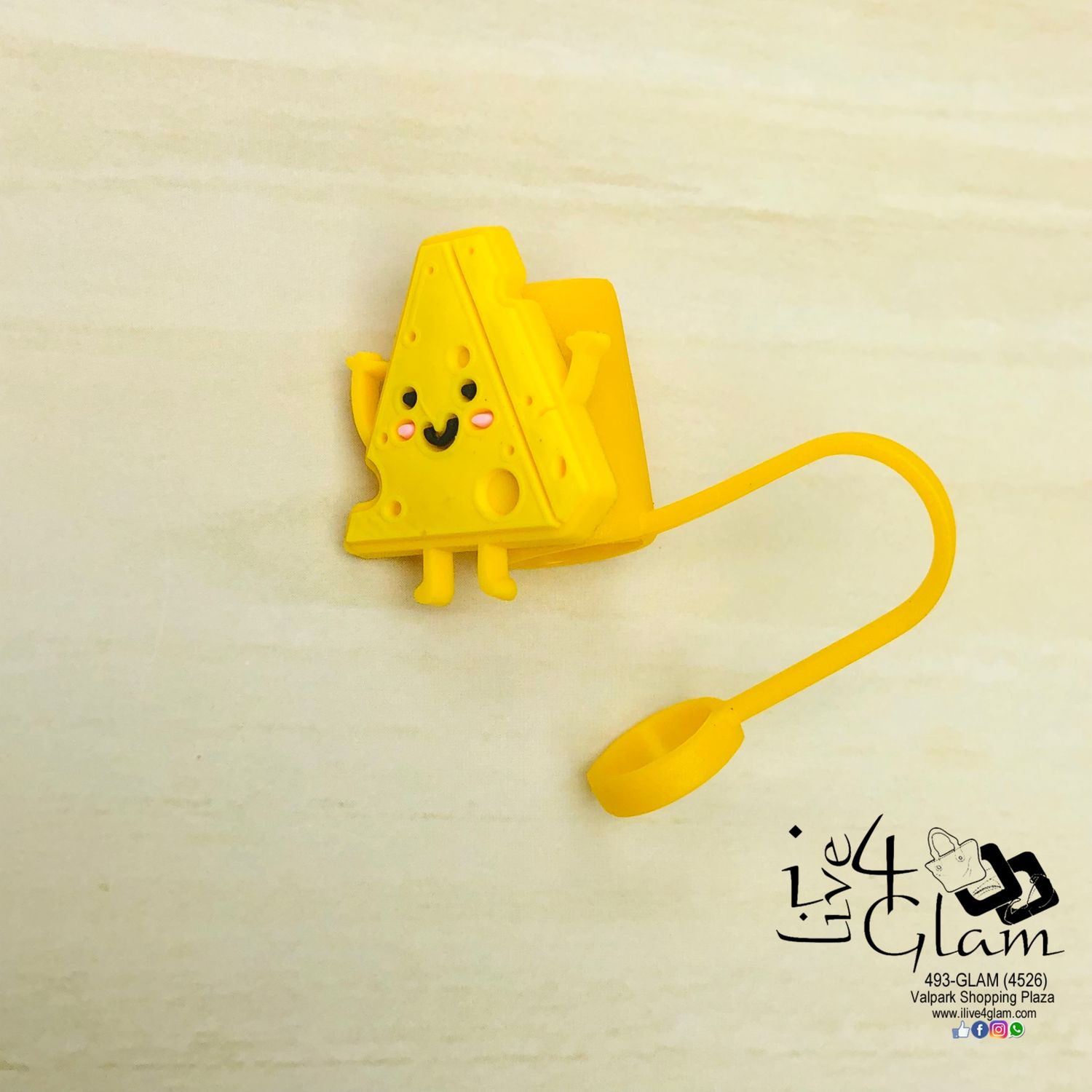 Cheese Large Straw Cover