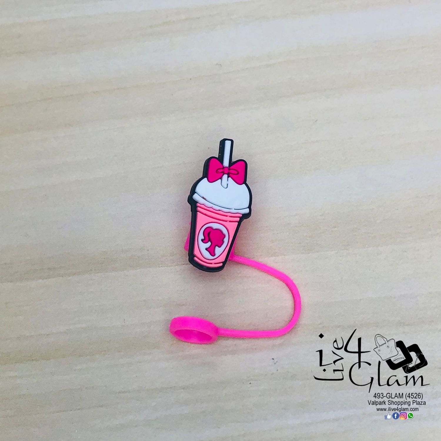 Barbie Large Straw Cover, Style: Coffee