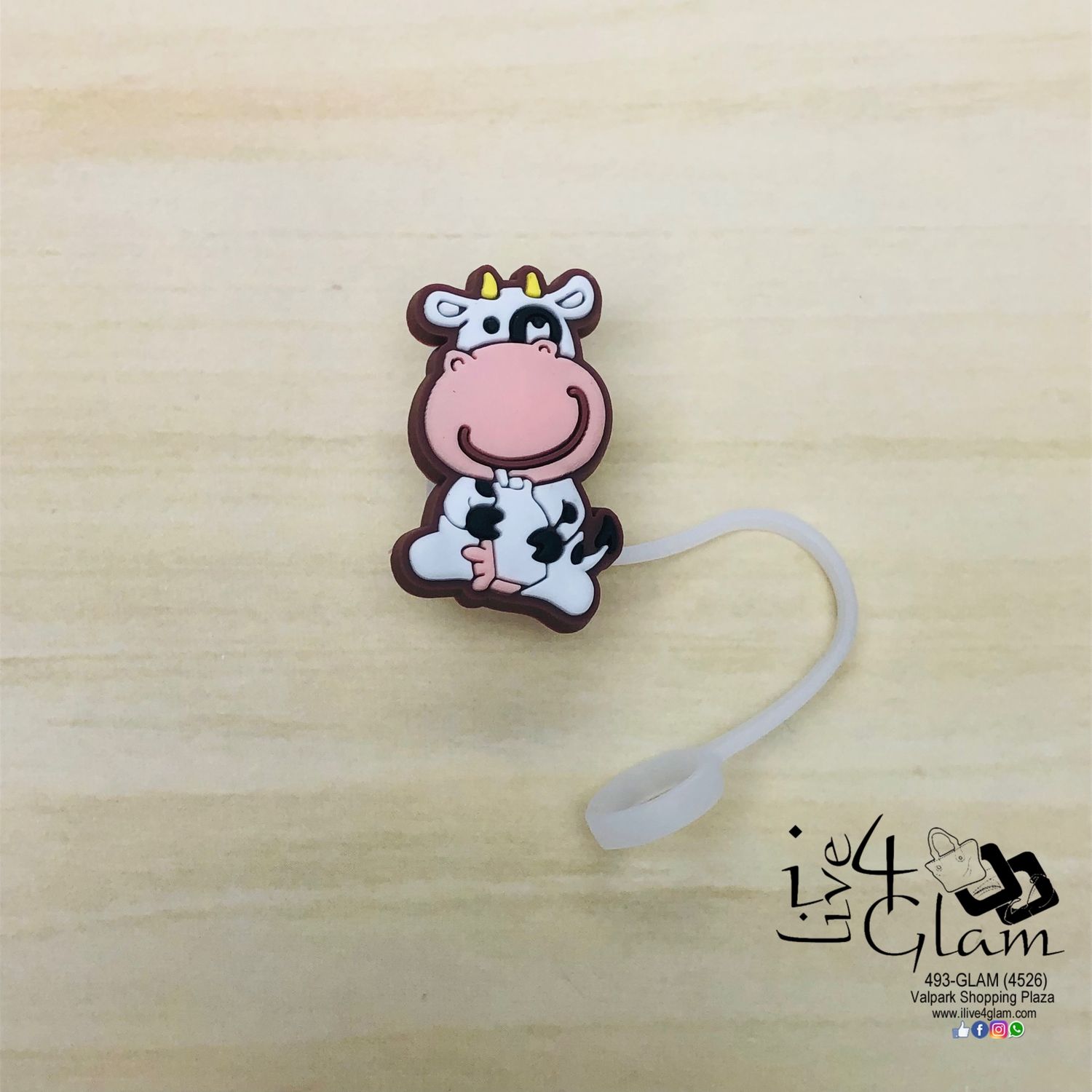 Large Cow Silicone Straw Cover, Style: Style 4