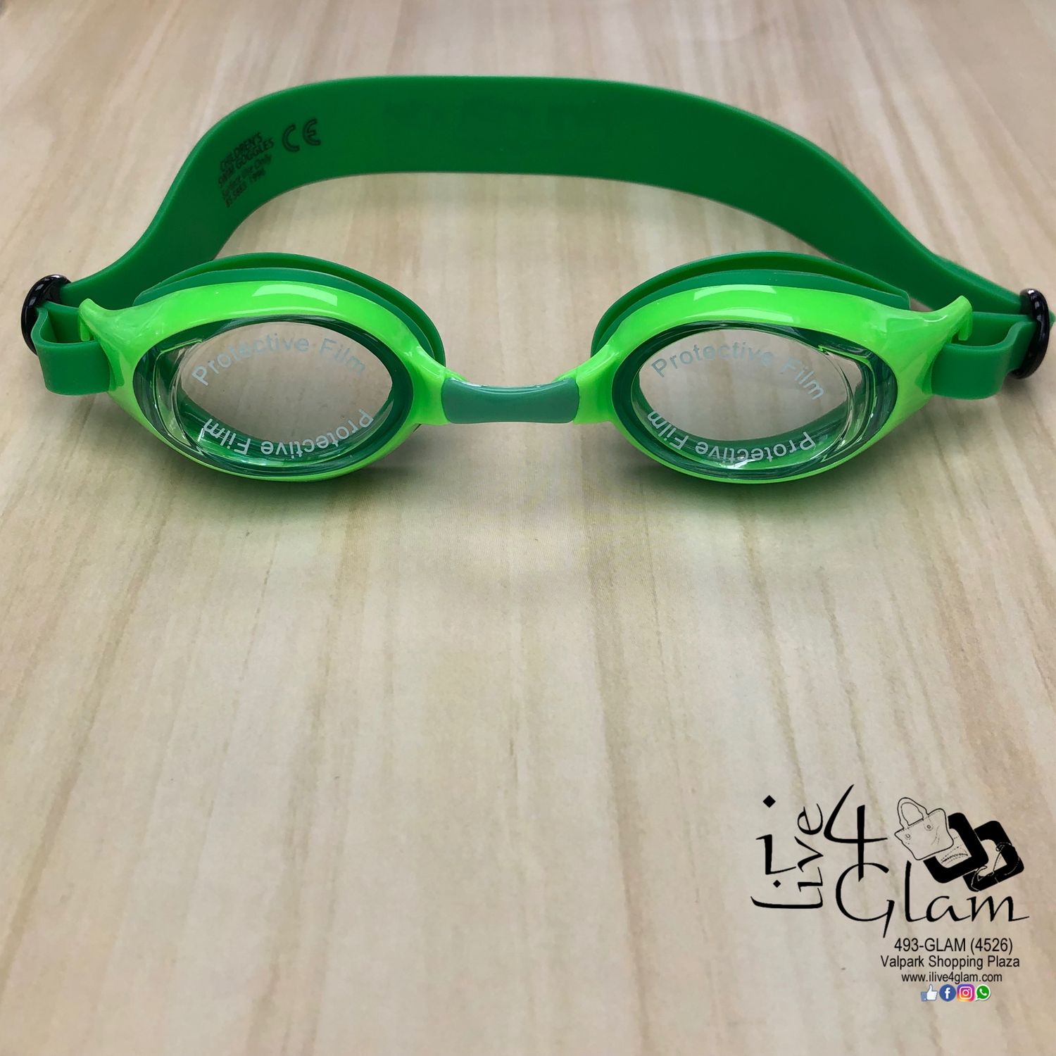Kids Swim Goggles Green