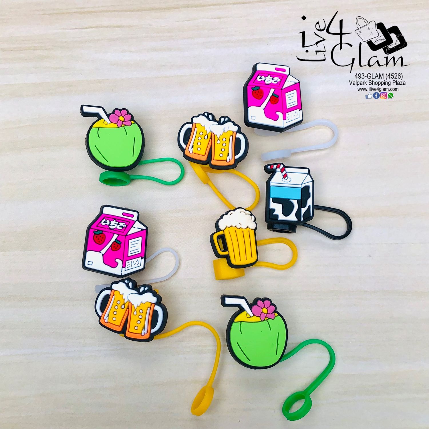 Drinks Large Silicone Straw Cover