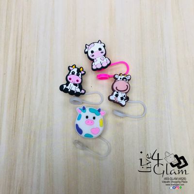 Large Cow Silicone Straw Cover