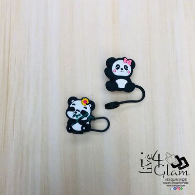 Large Panda Silicone Straw Cover