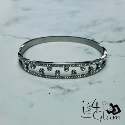Stainless Steel Cz Bangle