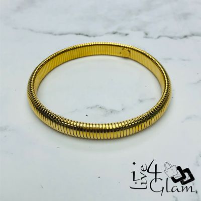 Stainless Steel Gold Stretch Bangle