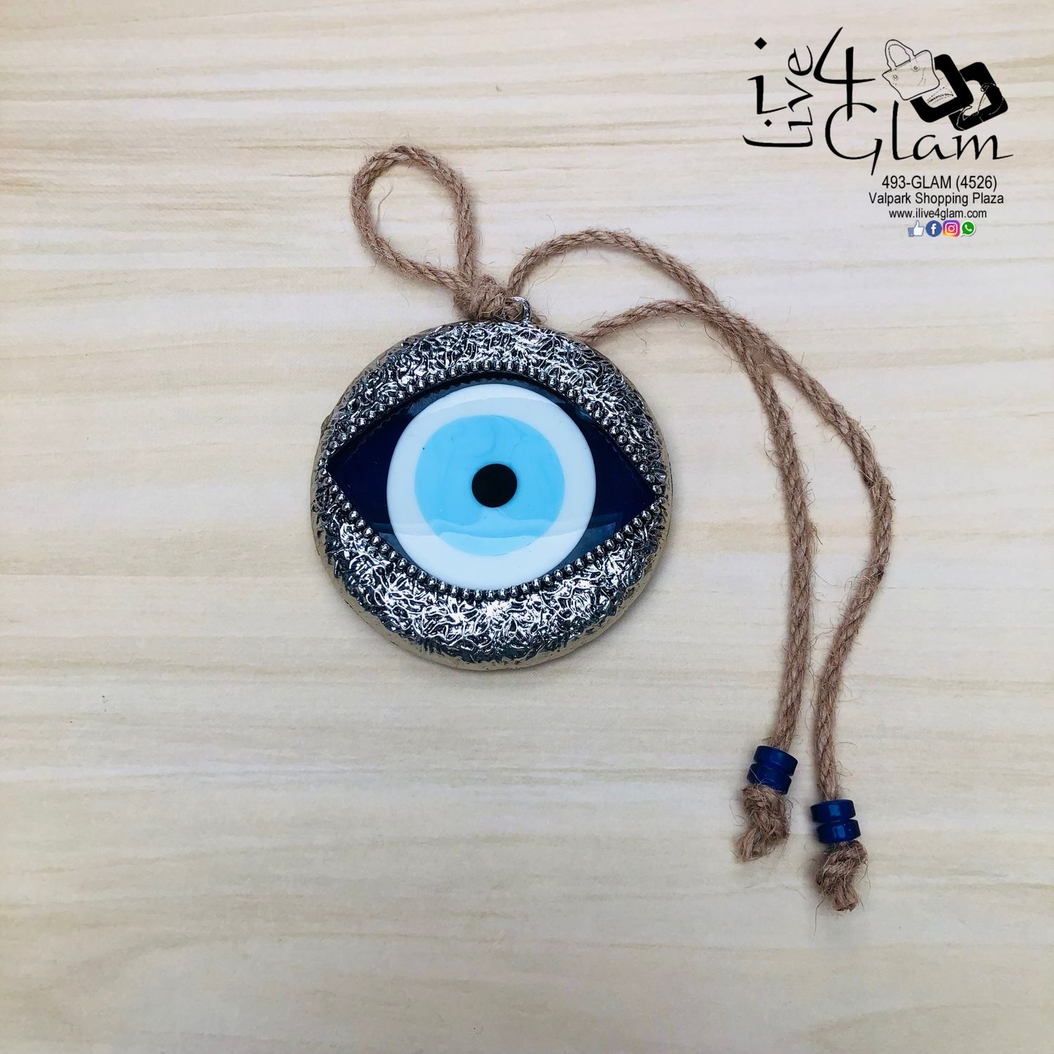 Evil Eye Wall Decoration Silver