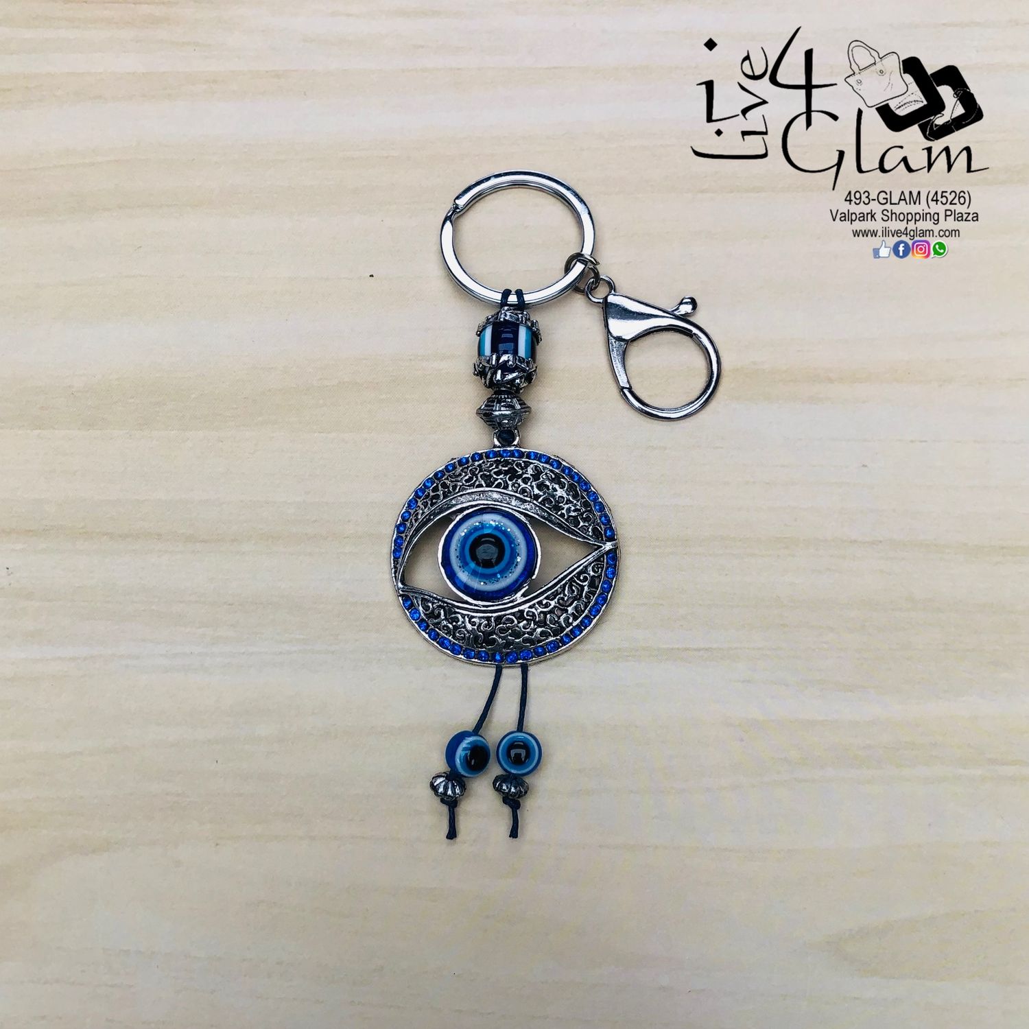 Bead Evil Eye Keychain Eye