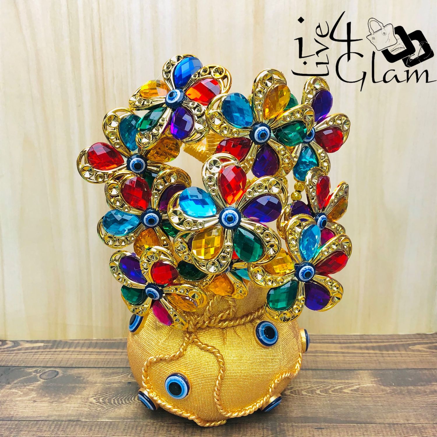 Multicolour Flower Evil Eye Protection Tree Decoration