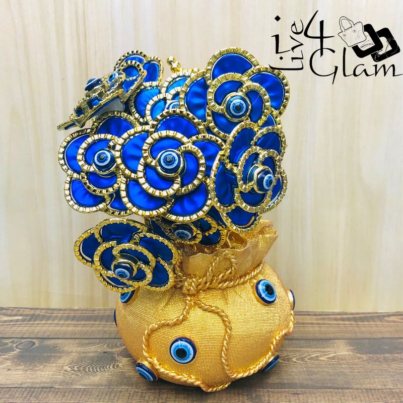 Blue Flower Evil Eye Protection Tree Decoration