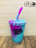 Purple/Teal Silicone T&amp;T Cup w Lid 9oz