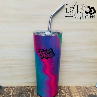 T&amp;T Tie Dye Tumbler Purple/Green 24oz
