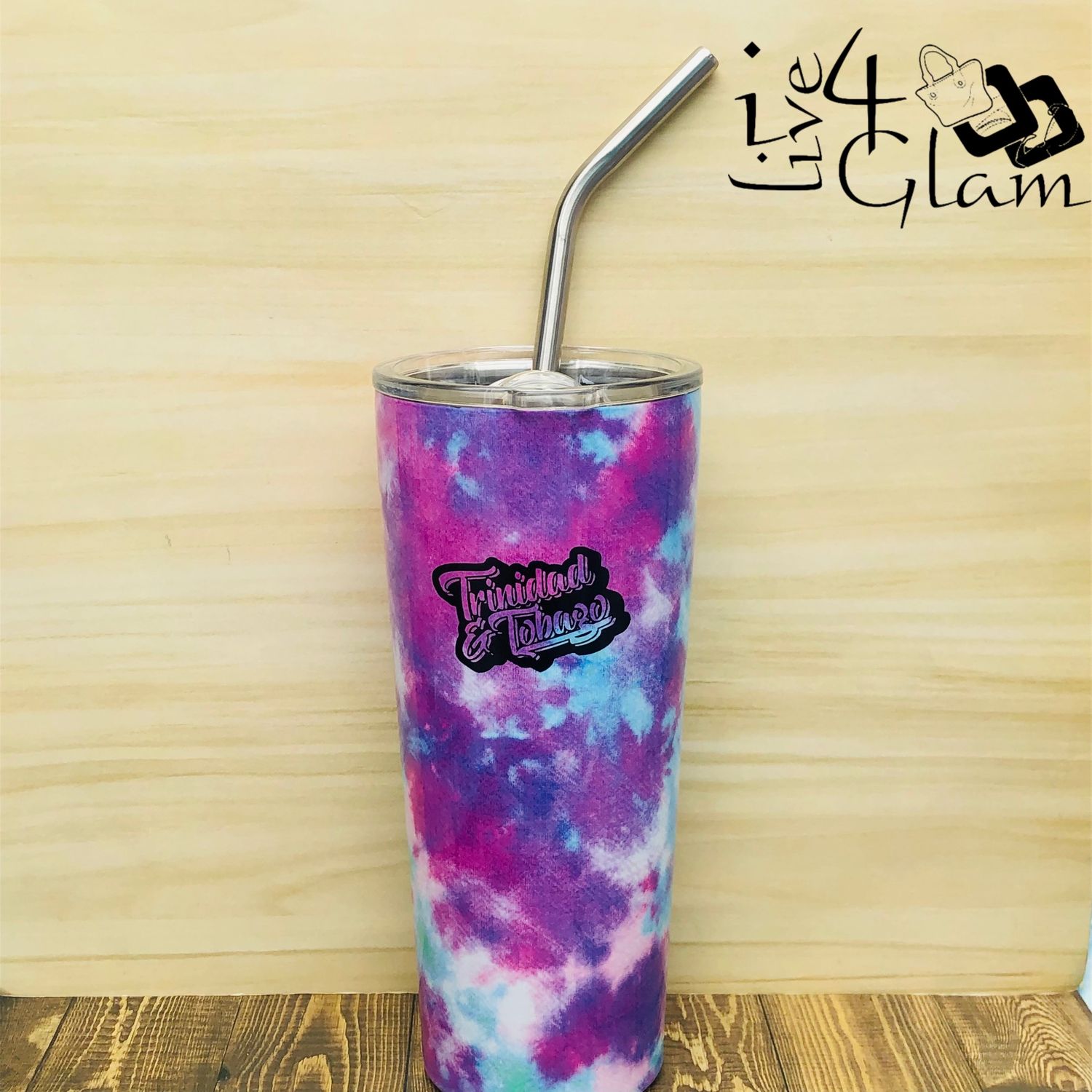 T&amp;T Tie Dye Tumbler Purple/Blue 24oz