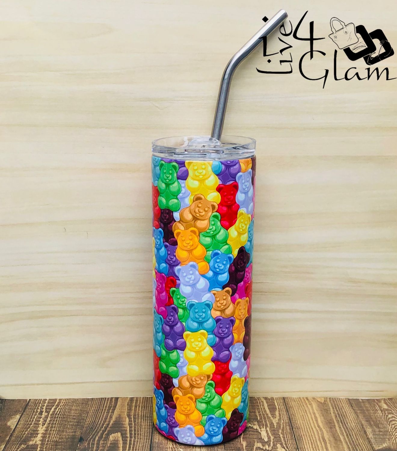 Tumbler w Straw Gummy Bear 20oz
