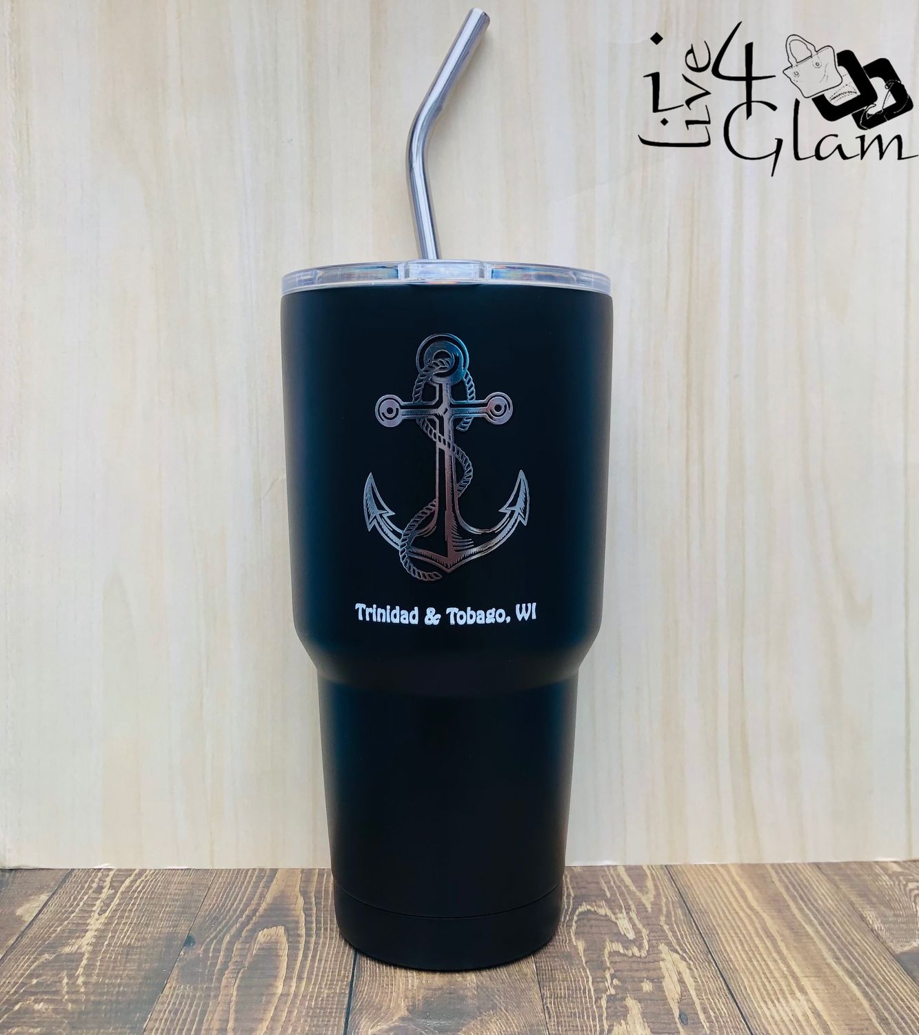 T&amp;T Anchor Tumbler Silver 30oz