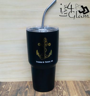 T&amp;T Anchor Tumbler Gold 30oz