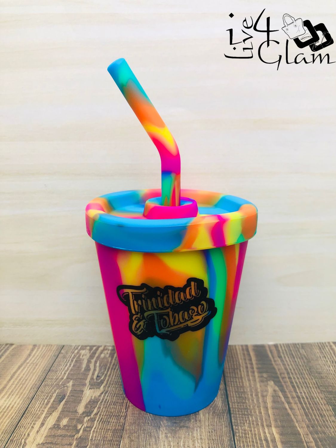 Multicolour Silicone T&amp;T Cup w Lid 9oz