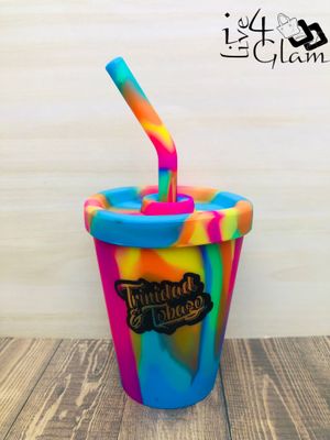 Multicolour Silicone T&amp;T Cup w Lid 9oz
