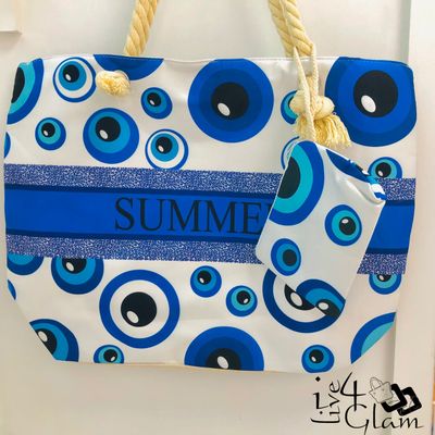 Evil Eye Pattern Tote Bag